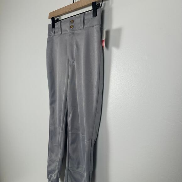 NWT Wilson Youth Sports Athletic Uniform Gear Light Grey Baseball Pants Medium - Picture 4 of 8